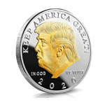 Trump 2020 Gold Plated Coin